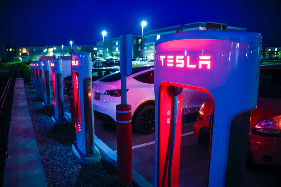 Tesla charger station