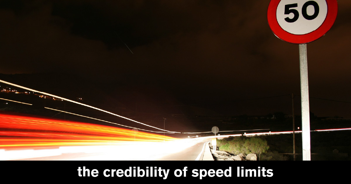 Are posted speed limits sometimes plainly wrong?