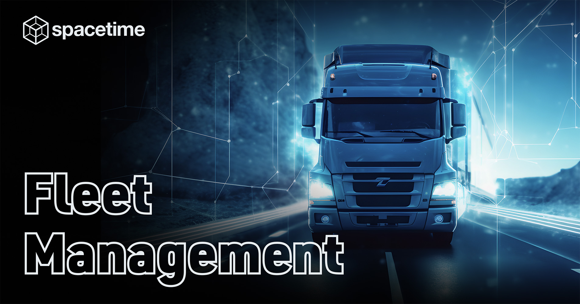 Blue truck driving on a road – maximizing fleet efficiency