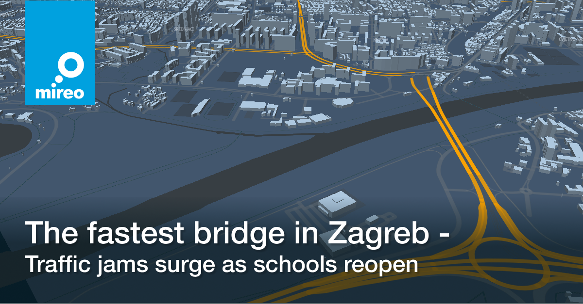 Traffic patterns across 3 central bridges in Zagreb